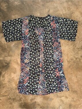 Very J Floral Paisley Open Front Kimono Cover Up Size Medium